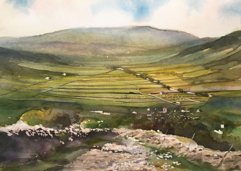 Above Kettlewell Watercolour Print