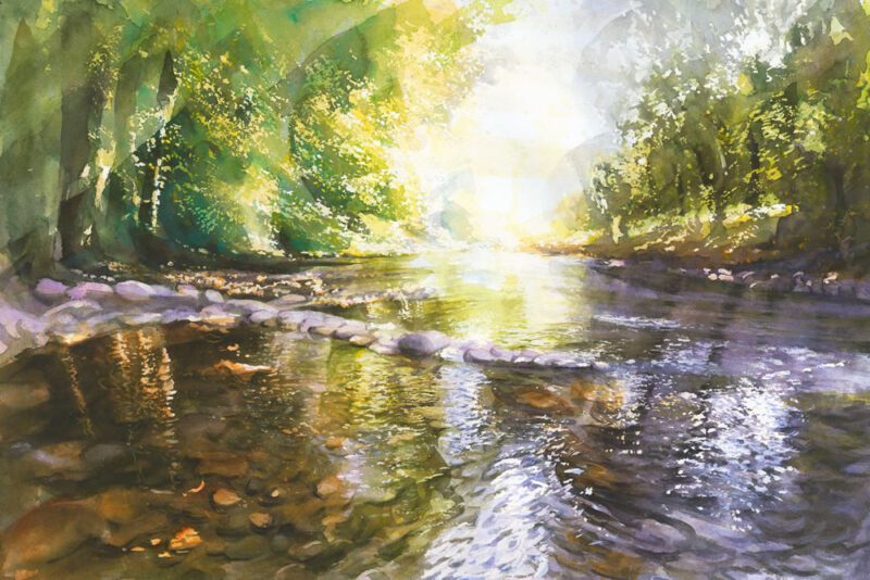 Quiet Glide On River